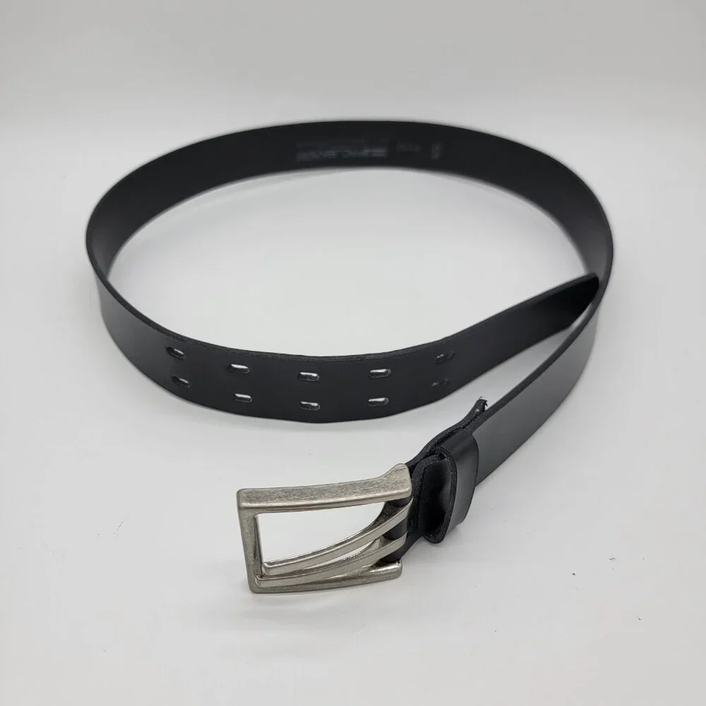Mens Projek Belt Raw Bonded Leather Belt Made in‎ Canada Black Size 38 Heavy EUC